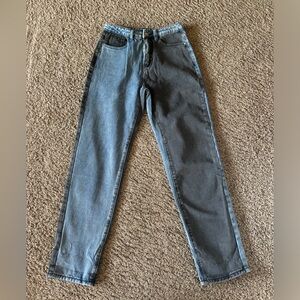 Half back half denim jeans